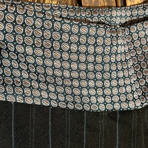 RARE Vintage Y2K Express DesignStudio black w/ blue pinstripe &embroidered waist - Picture 2 of 9